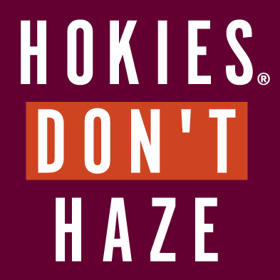 Hokies don't haze logo